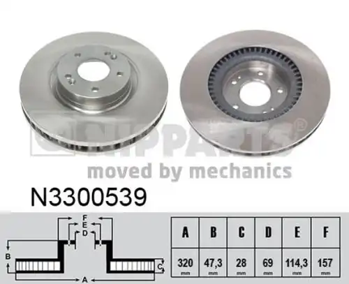 спирачен диск NIPPARTS N3300539