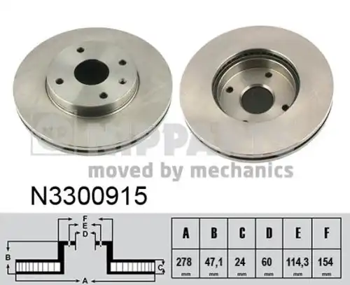 спирачен диск NIPPARTS N3300915