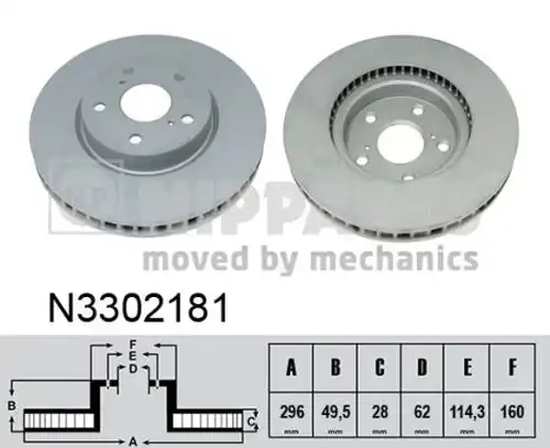 спирачен диск NIPPARTS N3302181