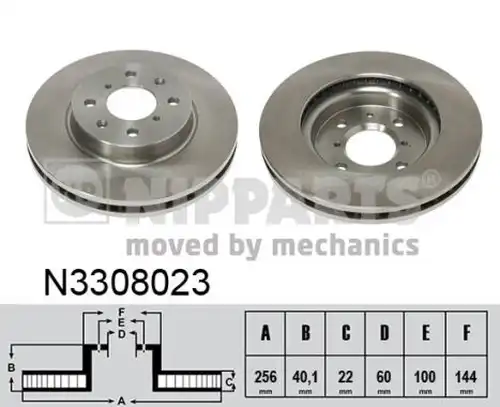 спирачен диск NIPPARTS N3308023