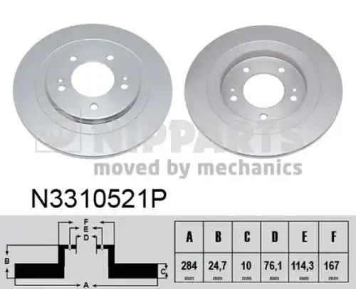 спирачен диск NIPPARTS N3310521P