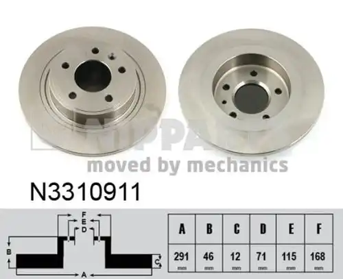 спирачен диск NIPPARTS N3310911