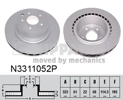 спирачен диск NIPPARTS N3311052P