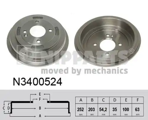 спирачен барабан NIPPARTS N3400524