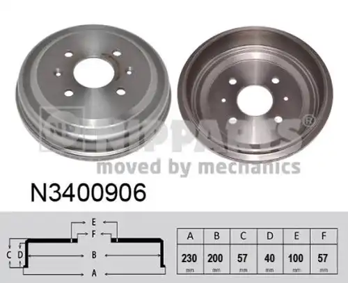 спирачен барабан NIPPARTS N3400906