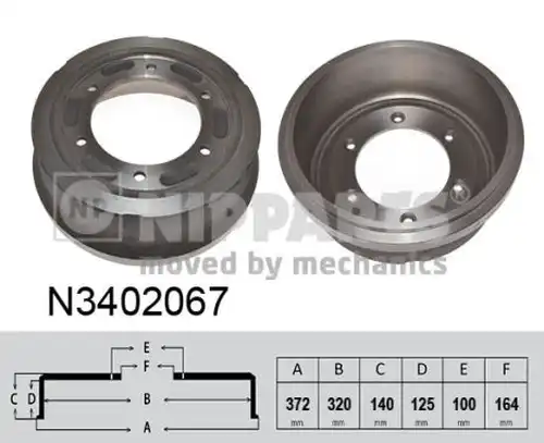 спирачен барабан NIPPARTS N3402067