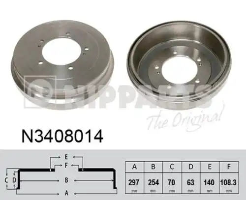 спирачен барабан NIPPARTS N3408014