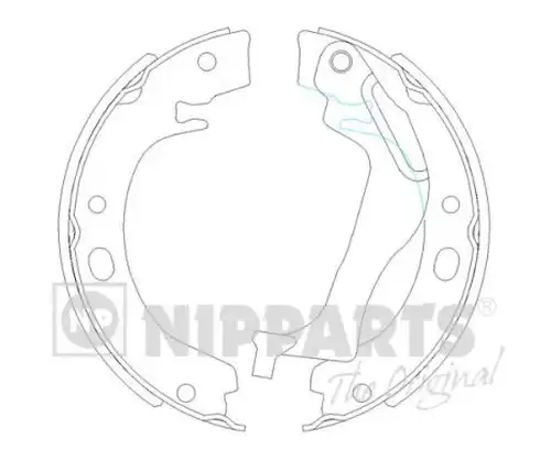 комплект спирачна челюст, ръчна спирачка NIPPARTS N3502085