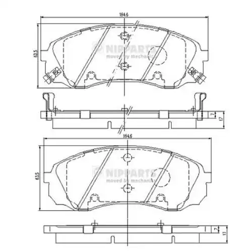 накладки NIPPARTS N3600329