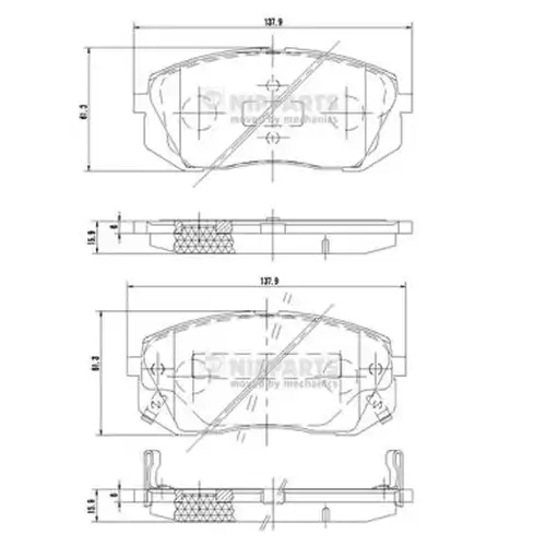 накладки NIPPARTS N3600330