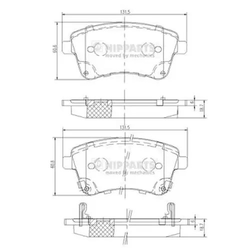 накладки NIPPARTS N3600331