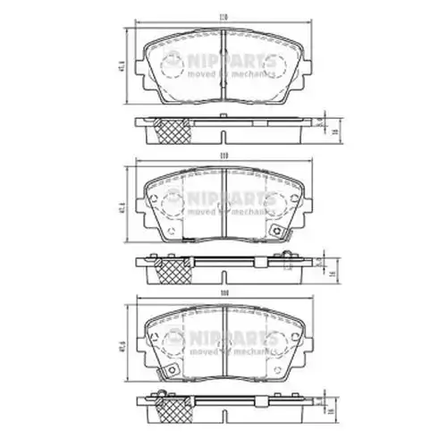 накладки NIPPARTS N3600332