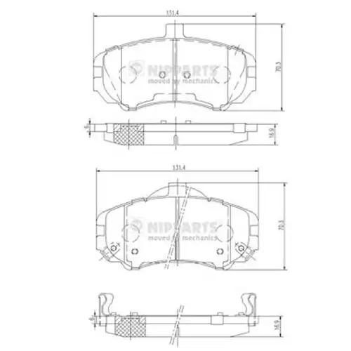 накладки NIPPARTS N3600544