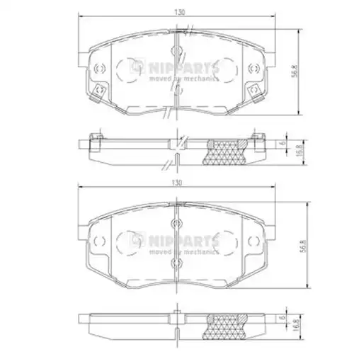 накладки NIPPARTS N3600545