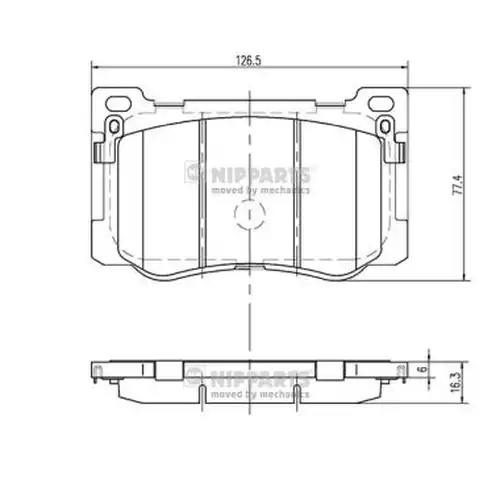 накладки NIPPARTS N3600549