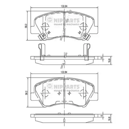 накладки NIPPARTS N3600550