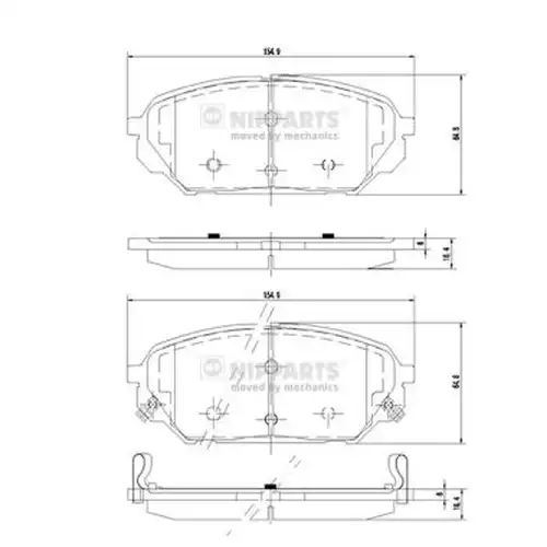 накладки NIPPARTS N3600551