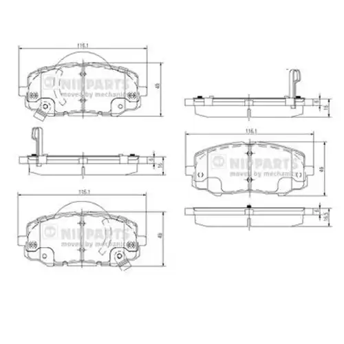 накладки NIPPARTS N3600552