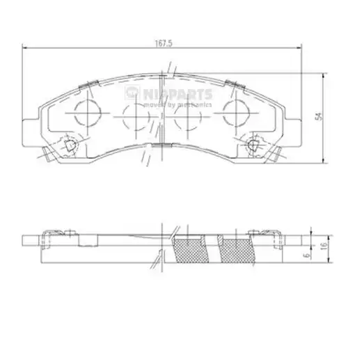 накладки NIPPARTS N3600801