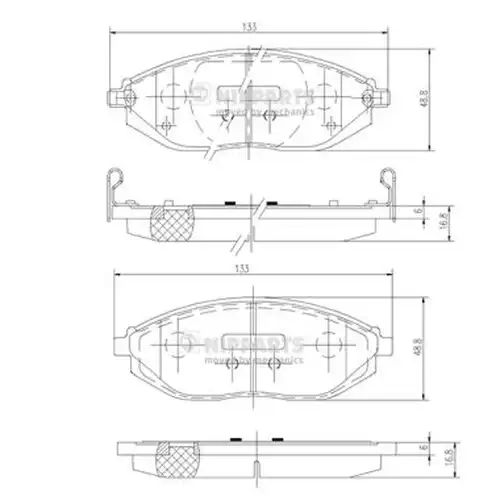 накладки NIPPARTS N3600916