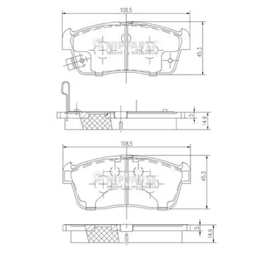 накладки NIPPARTS N3601098