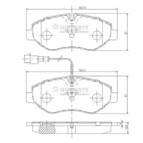 накладки NIPPARTS N3601100