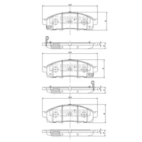 накладки NIPPARTS N3601101