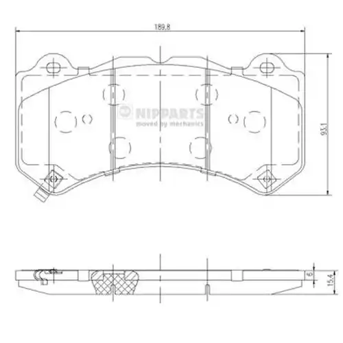 накладки NIPPARTS N3601103