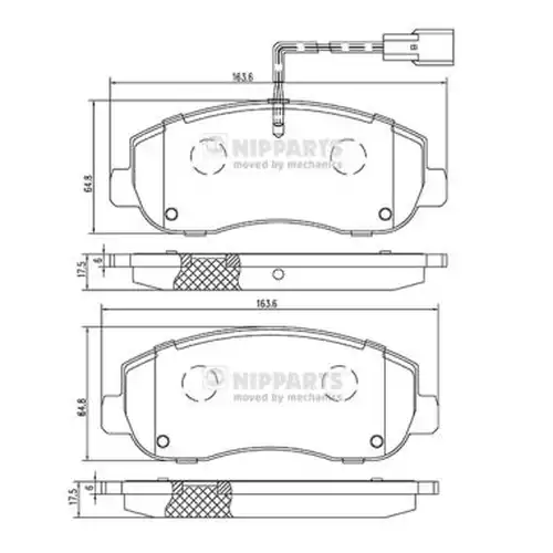 накладки NIPPARTS N3601105