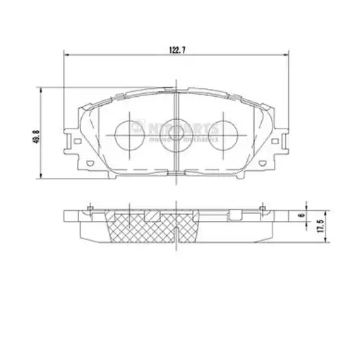 накладки NIPPARTS N3602127