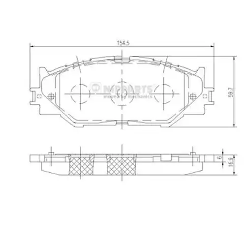 накладки NIPPARTS N3602128