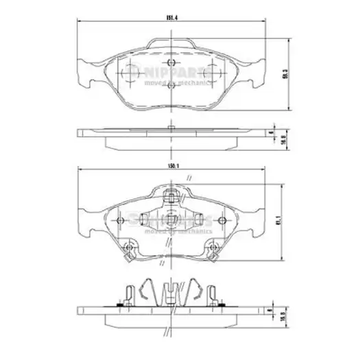 накладки NIPPARTS N3602130