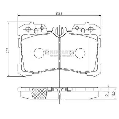 накладки NIPPARTS N3602131