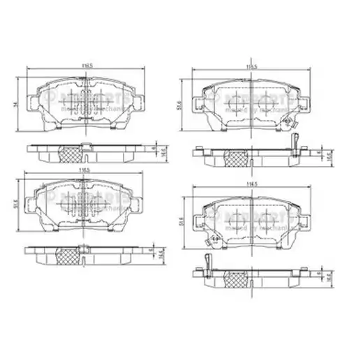 накладки NIPPARTS N3602132