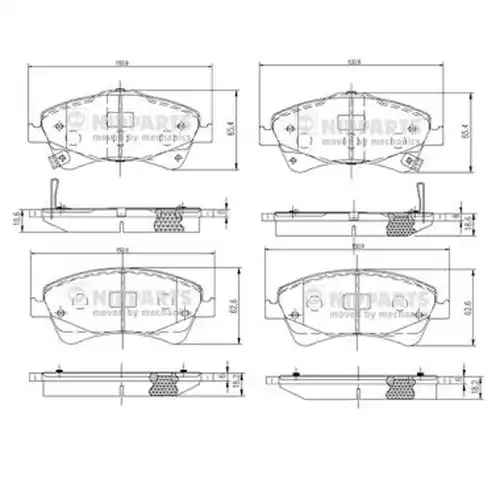 накладки NIPPARTS N3602133