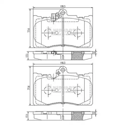 накладки NIPPARTS N3602134