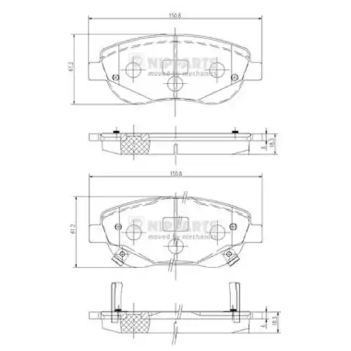 накладки NIPPARTS N3602135