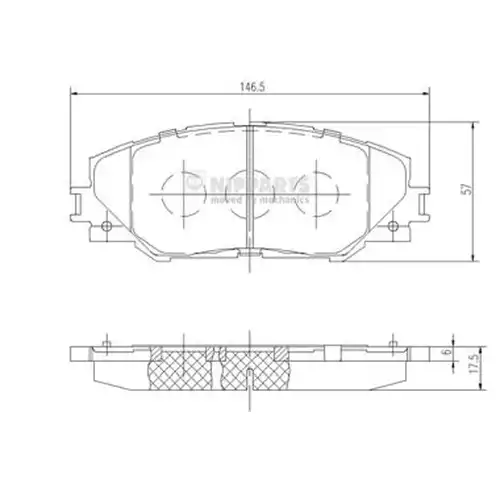 накладки NIPPARTS N3602138