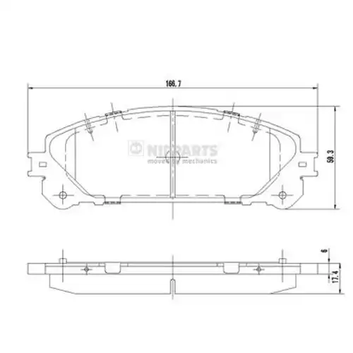 накладки NIPPARTS N3602139