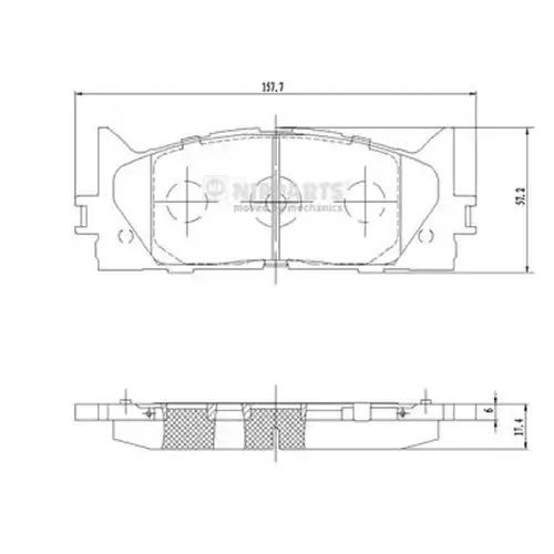 накладки NIPPARTS N3602141