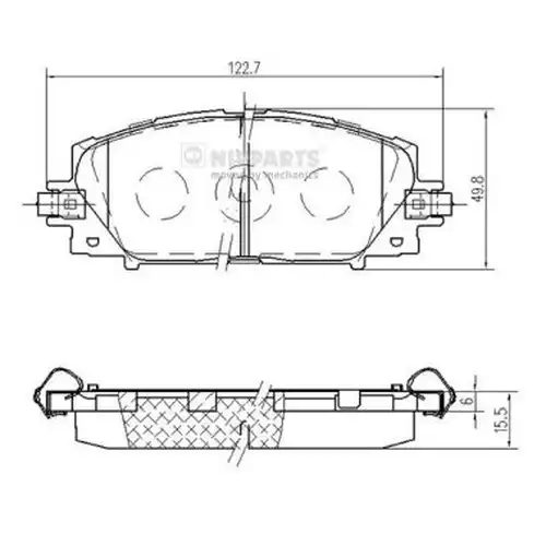 накладки NIPPARTS N3602148