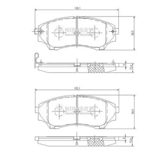 накладки NIPPARTS N3603069