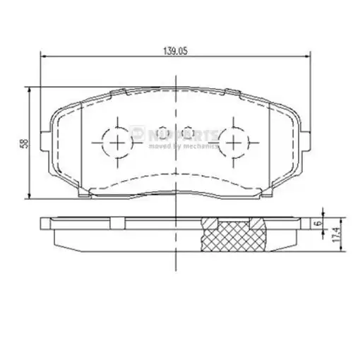 накладки NIPPARTS N3603070