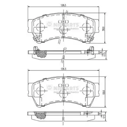 накладки NIPPARTS N3603071