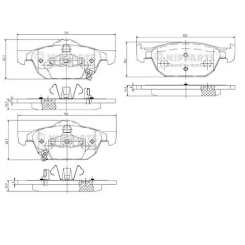 накладки NIPPARTS N3604067