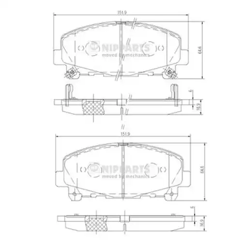 накладки NIPPARTS N3604069