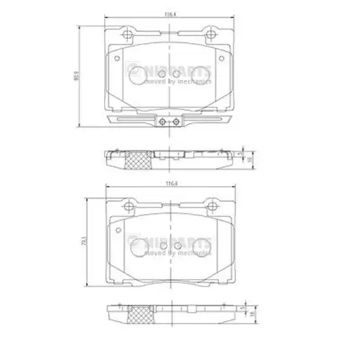 накладки NIPPARTS N3604070