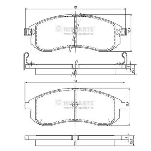 накладки NIPPARTS N3605052