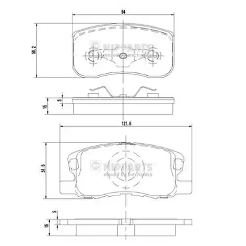 накладки NIPPARTS N3605053