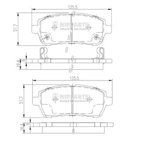 накладки NIPPARTS N3606022